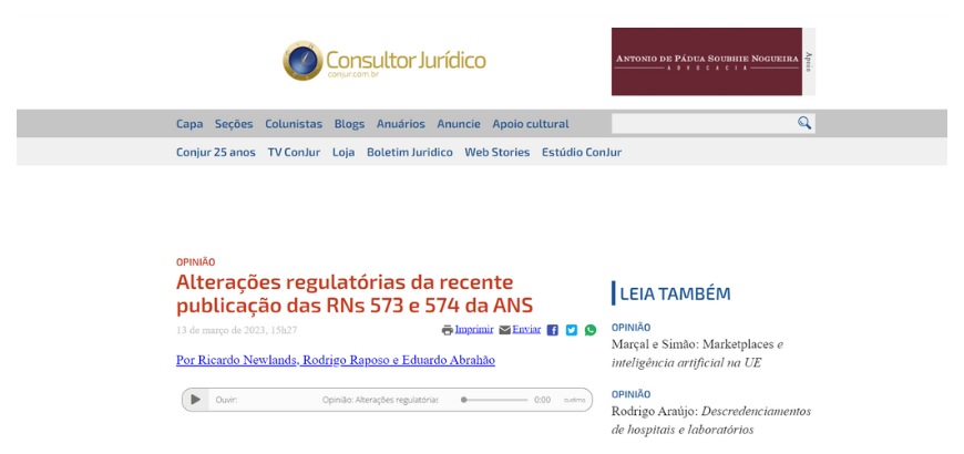 Alterações regulatórias da recente publicação das RNs 573 e 574 da ANS